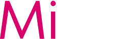 The image displays the word MiPA in bold letters, with Mi in pink and PA in white, set against a transparent background.